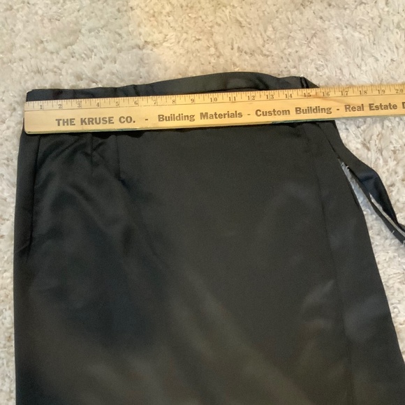 Asos Black 10 Wrap Midi Skirt with Side Tie Classic Minimalist Normcore Scandi - Picture 4 of 6